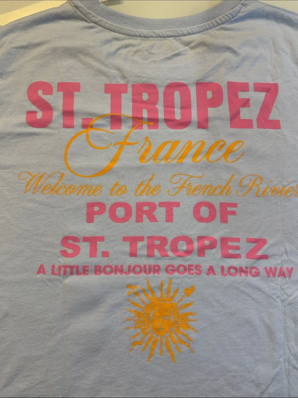 ST. TROPEZ Graphic Short Sleeve Tee - Light Blue - Picture 3 of 3
